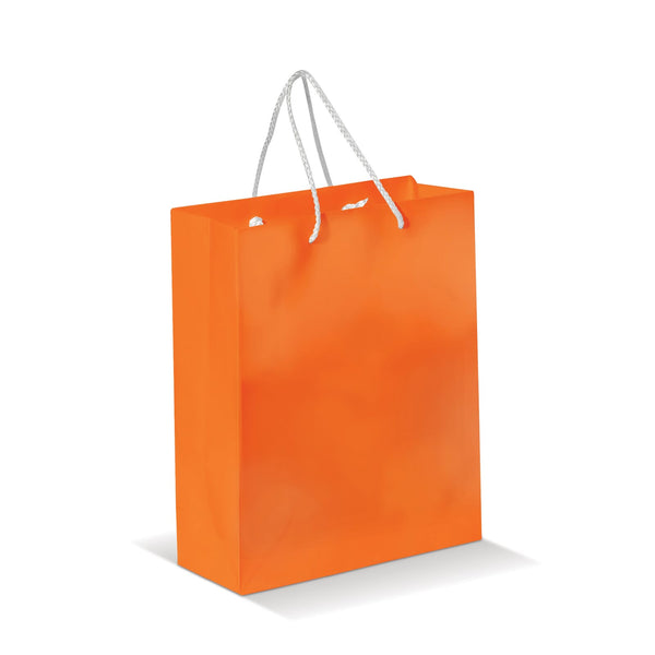 Borsa in carta Media Arancione - personalizzabile con logo