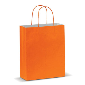 Borsa in carta Medium 120g/m² Arancione - personalizzabile con logo