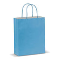 Borsa in carta Medium 120g/m² azzurro - personalizzabile con logo