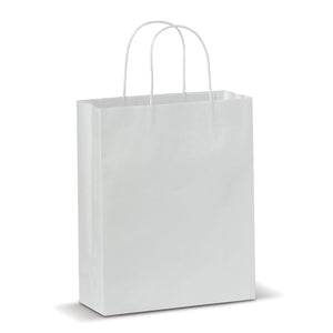 Borsa in carta Medium 120g/m² Bianco - personalizzabile con logo