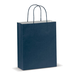 Borsa in carta Medium 120g/m² blu navy - personalizzabile con logo