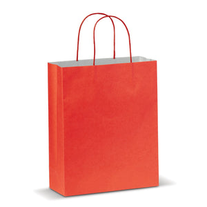 Borsa in carta Medium 120g/m² Rosso - personalizzabile con logo