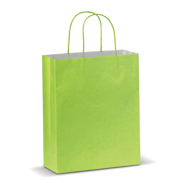 Borsa in carta Medium 120g/m² verde - personalizzabile con logo