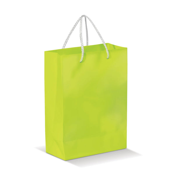 Borsa in carta Piccola verde - personalizzabile con logo