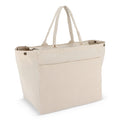 Borsa in cotone con cerniera OEKO-TEX® 39 x 24 x 34 cm 320g/m² beige - personalizzabile con logo