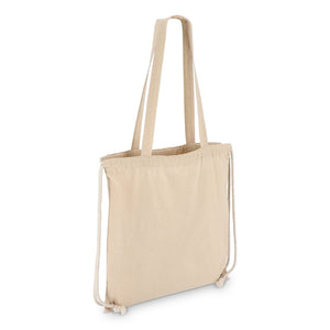 Borsa in cotone con coulisse OEKO-TEX® 38 x 42 cm 140g/m² beige - personalizzabile con logo