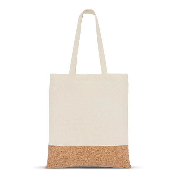 Borsa in cotone e sughero 170g/m² 35 x 40 cm natural - personalizzabile con logo