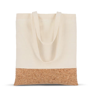 Borsa in cotone e sughero 170g/m² 35 x 40 cm natural - personalizzabile con logo