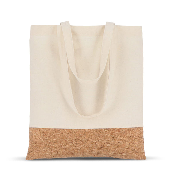 Borsa in cotone e sughero 170g/m² 35 x 40 cm natural - personalizzabile con logo