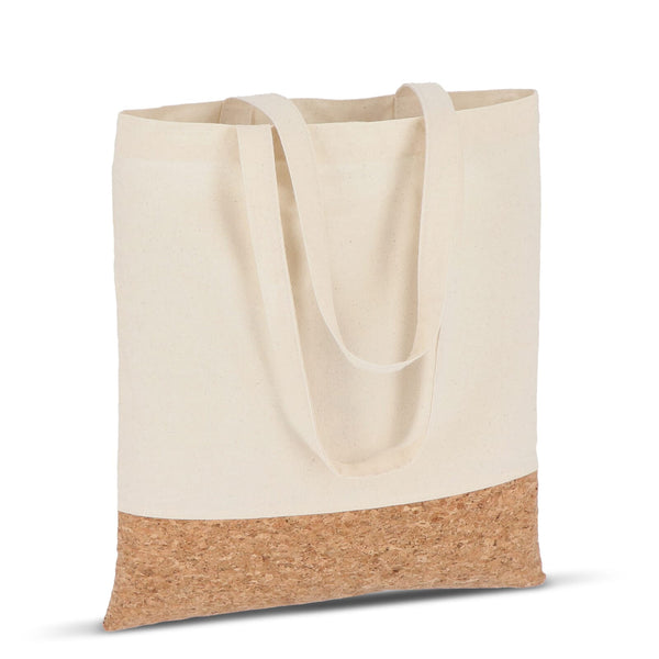 Borsa in cotone e sughero 170g/m² 35 x 40 cm natural - personalizzabile con logo