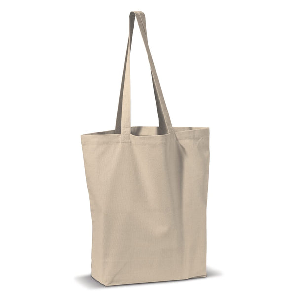 Borsa in cotone lunga 250g/m² beige - personalizzabile con logo