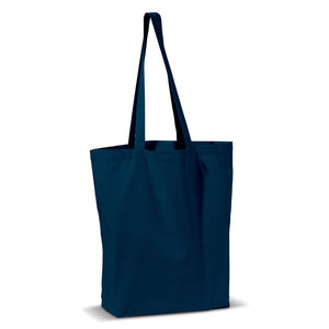 Borsa in cotone lunga 250g/m² blu navy - personalizzabile con logo