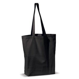 Borsa in cotone lunga 250g/m² Nero - personalizzabile con logo