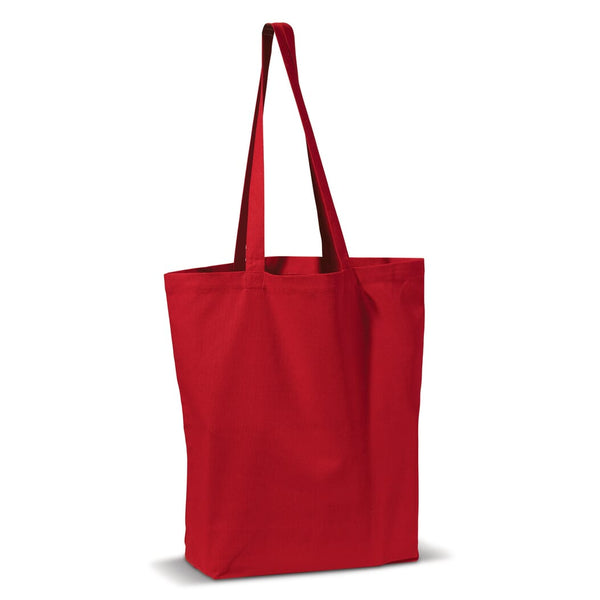 Borsa in cotone lunga 250g/m² Rosso - personalizzabile con logo