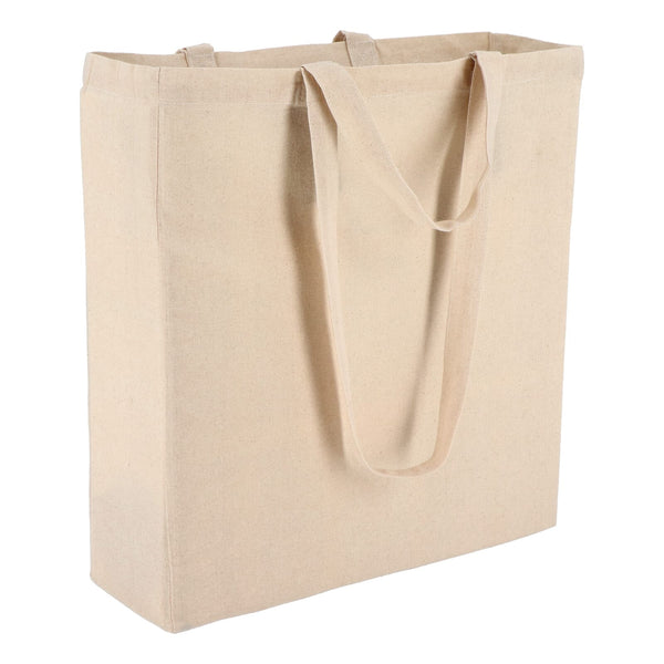 Borsa in cotone OEKO-TEX® 38 x 10 x 42 cm 140g/m² beige - personalizzabile con logo