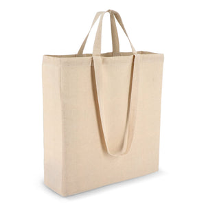 Borsa in cotone OEKO-TEX® 38 x 10 x 42 cm 140g/m² beige - personalizzabile con logo