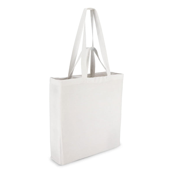 Borsa in cotone OEKO-TEX® 38 x 10 x 42 cm 140g/m² Bianco - personalizzabile con logo