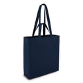 Borsa in cotone OEKO-TEX® 38 x 10 x 42 cm 140g/m² blu navy - personalizzabile con logo