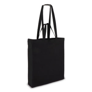 Borsa in cotone OEKO-TEX® 38 x 10 x 42 cm 140g/m² Nero - personalizzabile con logo