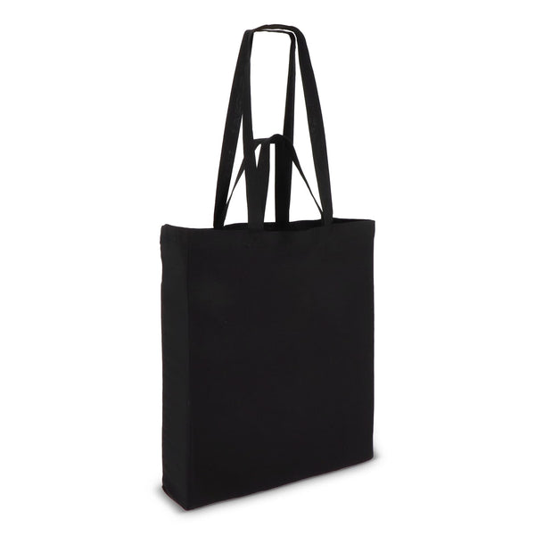 Borsa in cotone OEKO-TEX® 38 x 10 x 42 cm 140g/m² Nero - personalizzabile con logo