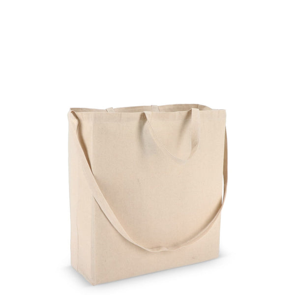 Borsa in cotone OEKO-TEX® 40 x 13 x 44 cm 220g/m² beige - personalizzabile con logo