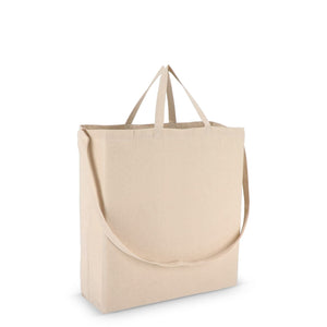 Borsa in cotone OEKO-TEX® 40 x 13 x 44 cm 220g/m² beige - personalizzabile con logo