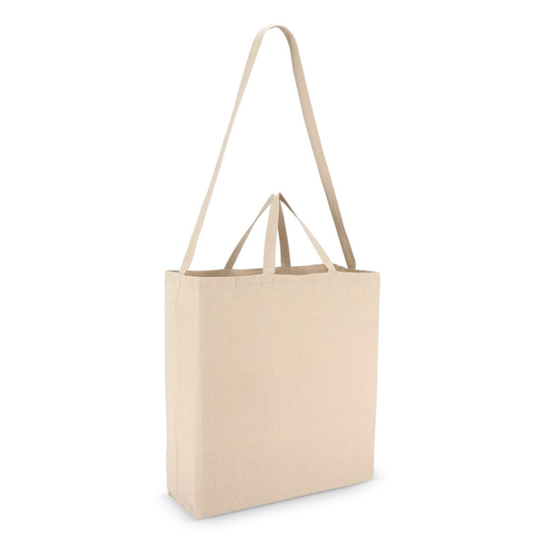Borsa in cotone OEKO-TEX® 40 x 13 x 44 cm 220g/m² beige - personalizzabile con logo