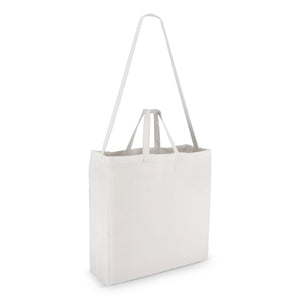 Borsa in cotone OEKO-TEX® 40 x 13 x 44 cm 220g/m² Bianco - personalizzabile con logo
