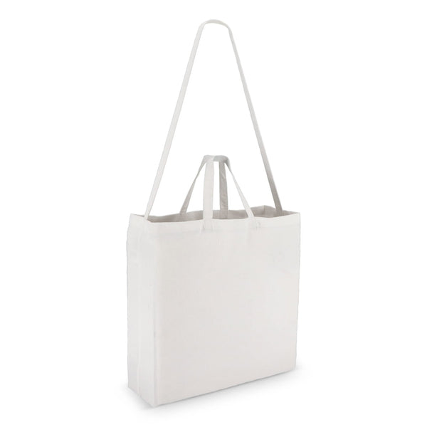 Borsa in cotone OEKO-TEX® 40 x 13 x 44 cm 220g/m² Bianco - personalizzabile con logo