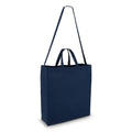 Borsa in cotone OEKO-TEX® 40 x 13 x 44 cm 220g/m² blu navy - personalizzabile con logo