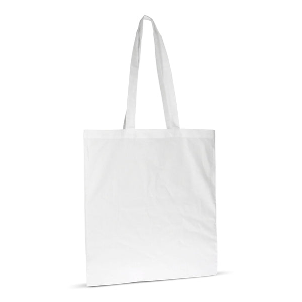 Borsa in cotone organico colore lungo 140g/m² 38x42 cm Bianco - personalizzabile con logo