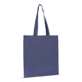 Borsa in cotone organico colore lungo 140g/m² 38x42 cm blu navy - personalizzabile con logo