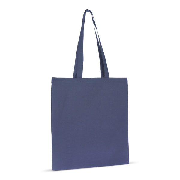 Borsa in cotone organico colore lungo 140g/m² 38x42 cm blu navy - personalizzabile con logo