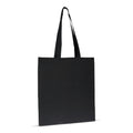 Borsa in cotone organico colore lungo 140g/m² 38x42 cm Nero - personalizzabile con logo