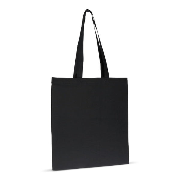 Borsa in cotone organico colore lungo 140g/m² 38x42 cm Nero - personalizzabile con logo