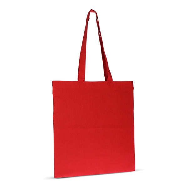 Borsa in cotone organico colore lungo 140g/m² 38x42 cm Rosso - personalizzabile con logo