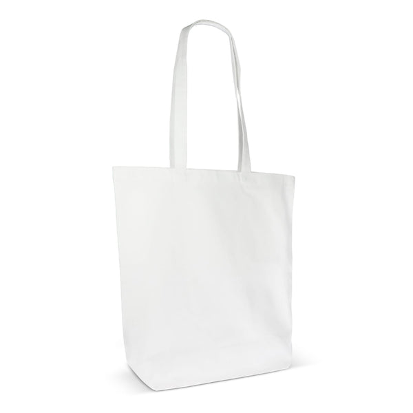 Borsa in cotone organico colore lungo 270g/m² 42x12x43 cm Bianco - personalizzabile con logo