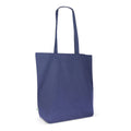 Borsa in cotone organico colore lungo 270g/m² 42x12x43 cm blu navy - personalizzabile con logo