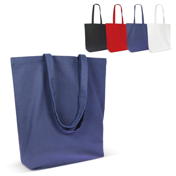 Borsa in cotone organico colore lungo 270g/m² 42x12x43 cm - personalizzabile con logo