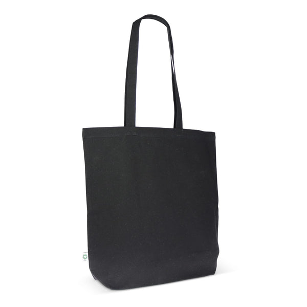 Borsa in cotone organico colore lungo 270g/m² 42x12x43 cm Nero - personalizzabile con logo