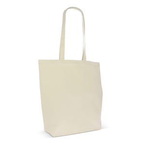 Borsa in cotone organico naturale lunga 270g/m² 42x12x43 cm beige - personalizzabile con logo