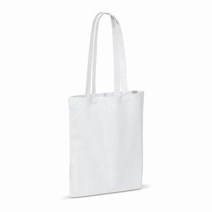 Borsa in cotone riciclato 140g/m² Bianco - personalizzabile con logo