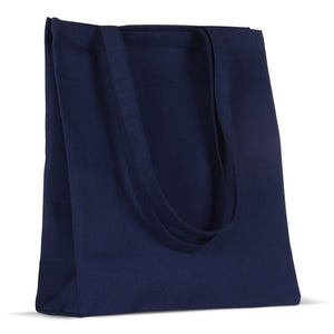 Borsa in cotone riciclato con soffietto 140g/m² 38x10x42cm - personalizzabile con logo