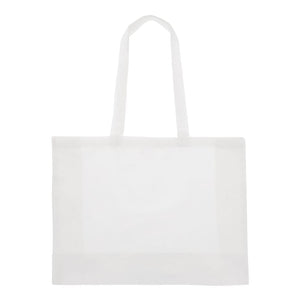 Borsa in cotone riciclato con soffietto 140g/m² 49x14x37cm - personalizzabile con logo