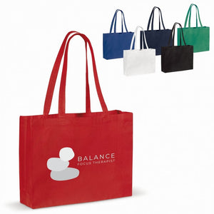 Borsa in cotone riciclato con soffietto 140g/m² 49x14x37cm - personalizzabile con logo