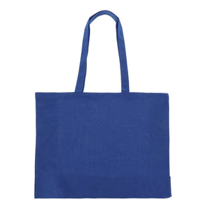 Borsa in cotone riciclato con soffietto 140g/m² 49x14x37cm - personalizzabile con logo