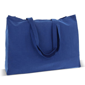 Borsa in cotone riciclato con soffietto 140g/m² 49x14x37cm - personalizzabile con logo