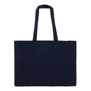 Borsa in cotone riciclato con soffietto 140g/m² 49x14x37cm - personalizzabile con logo