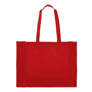 Borsa in cotone riciclato con soffietto 140g/m² 49x14x37cm - personalizzabile con logo