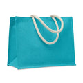Borsa in juta. Manici in cotone - personalizzabile con logo